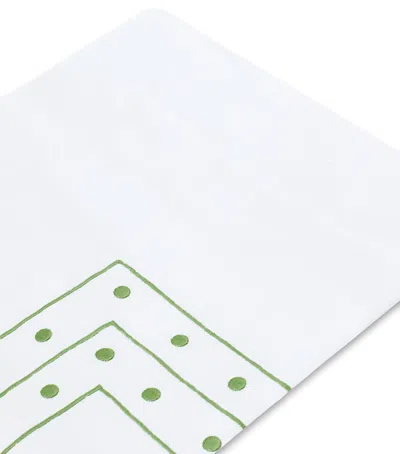Loretta Caponi Cotton Stripes And Dots Pillowcases Pair In White