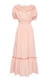 Loretta Caponi Dalia Pinstripe Cotton Dress