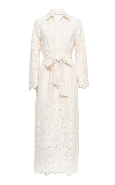 Loretta Caponi Emilia Lace Macrame Coat