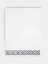 Loretta Caponi Foliage Hand-embroidered Cotton Bath Towel  Abask Luxury Gift