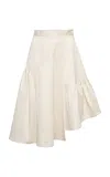 Loretta Caponi Freya Ruffled Cotton Skirt