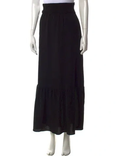Pre-owned Loretta Caponi Long Skirt In Black