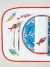 Loretta Caponi Mendini Fish Hand-embroidered Linen Placemats (set Of 2)  Abask Gift Set