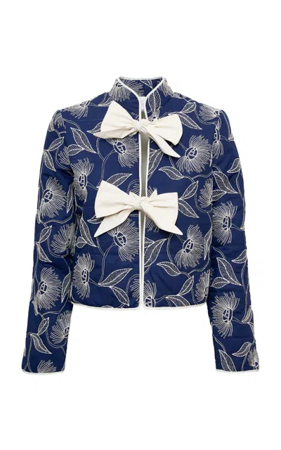 Loretta Caponi Opale Floral Cotton Jacket