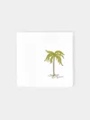 Loretta Caponi Palm Tree Hand-embroidered Linen Napkins (set Of 2) In White