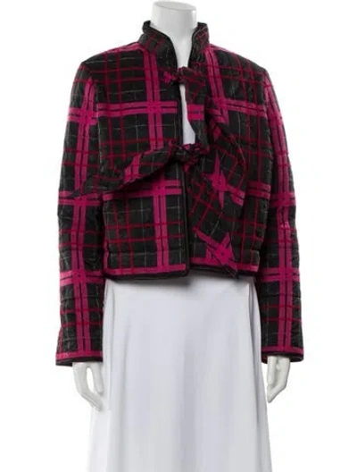 Pre-owned Loretta Caponi Plaid Print Jacket W/ Tags In Multi