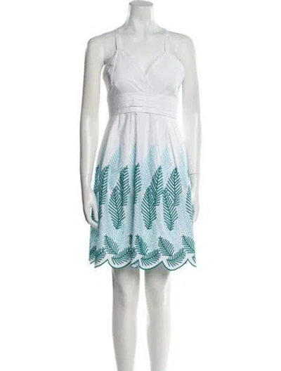 Pre-owned Loretta Caponi Printed Mini Dress In Multi