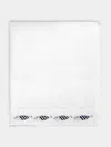 Loretta Caponi Striped Fish Hand-embroidered Cotton Bath Sheet  Abask Luxury Gift