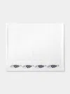 Loretta Caponi Striped Fish Hand-embroidered Cotton Hand Towel  Abask Luxury Gift