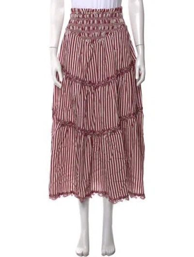 Pre-owned Loretta Caponi Striped Long Skirt In Multicolor
