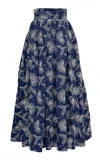 Loretta Caponi Vanessa Floral Cotton Skirt