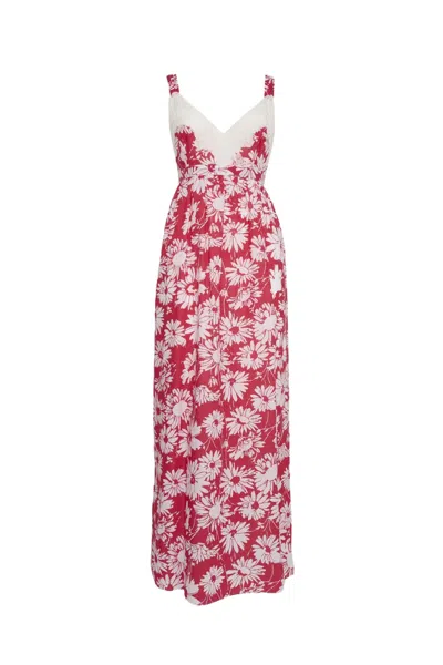 Loretta Caponi Women's Edith Dress In Strawberry Daisies In Multi