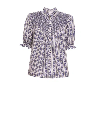 Loretta Caponi Women's Milvia Top In Fragaria In Neutral