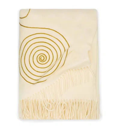 Loretta Caponi Wool Mobile Throw In Brown