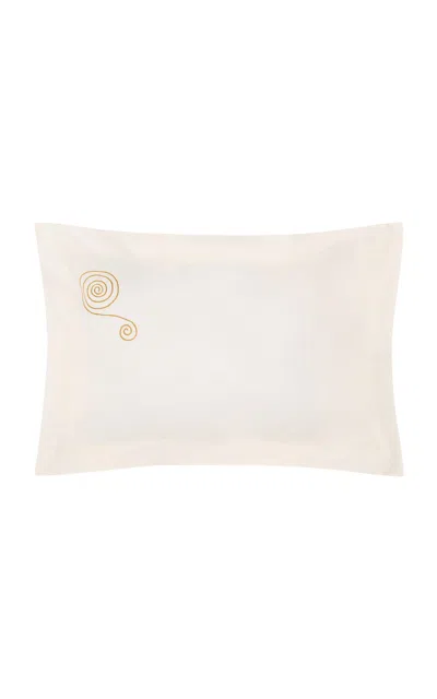 Loretta Caponi X Carlos Mota Mobile Embroidered Standard Pillow Set Of Two In Neutral