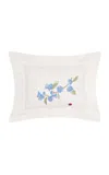 Loretta Caponi X Carlos Mota Natura Embroidered Boudoir Pillow In White