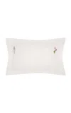 Loretta Caponi X Carlos Mota Natura Embroidered Standard Pillow Set Of Two In White