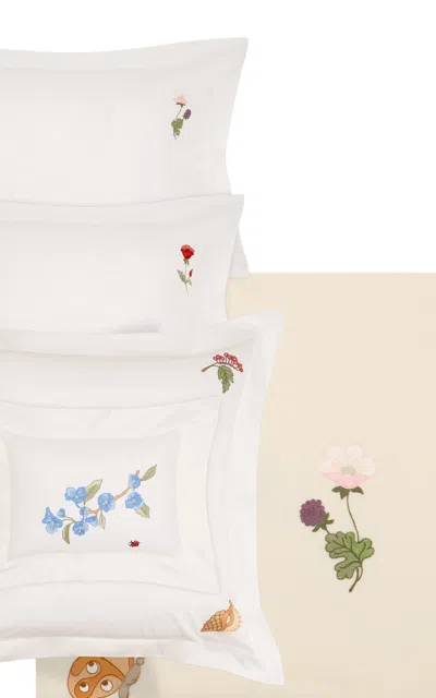 Loretta Caponi X Carlos Mota Natura Full Bed Set In Off-white