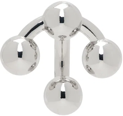 Lorette Colé Duprat Silver Quadri Single Earring In Palladium