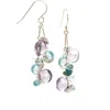 Lori Kaplan Design Women's Blue / Silver / Pink Signature Sunset Silver Earrings In Multi