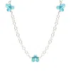 Lori Kaplan Design Women's Blue / Silver Sterling Apatite Chain Necklace