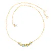 Lori Kaplan Design Women's Blue / White / Gold Signature Mini Topaz & Pearl Necklace In Multi