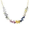 Lori Kaplan Design Women's Blue / Yellow Multi Color Sapphire Necklace In Multi