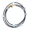 Lori Kaplan Design Women's Gold / Blue Triple Wrap Blue Sapphire And Topaz Necklace In Multi