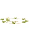 Lori Kaplan Design Women's Gold / Green Peridot Fine Chain Gold Necklace