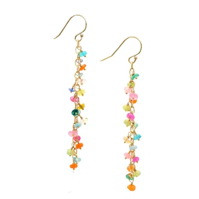 Lori Kaplan Design Women's Gold Opal Chain Dangle Earrings