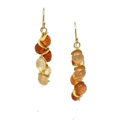 Lori Kaplan Design Women's Gold / Yellow Hessonite Garnet Signature Earrings
