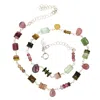 Lori Kaplan Design Women's Green / Silver Sterling Silver Multi-colored Tourmaline Necklace
