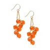 Lori Kaplan Design Women's Orange / Green / Gold Signature Gold Carnelian Earrings