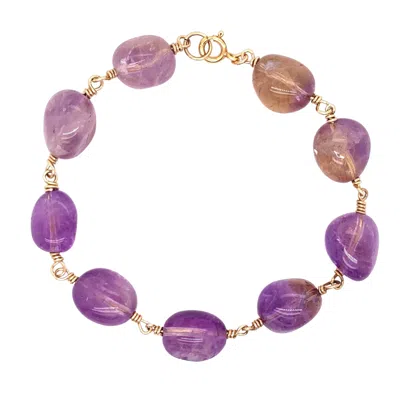 Lori Kaplan Design Women's Pink / Gold / Yellow Ametrine Chunky Bracelet