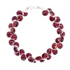 Lori Kaplan Design Women's Red / Silver Garnet Sterling Signature Bracelet In Multi