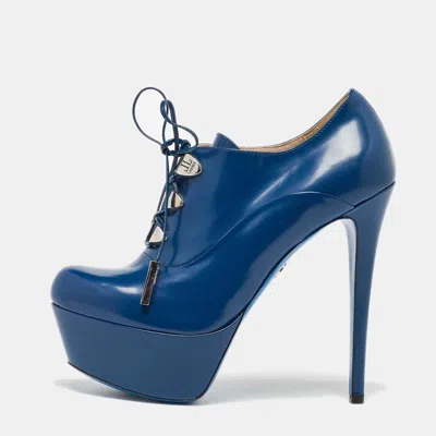 Loriblu Blue Patent Leather Booties