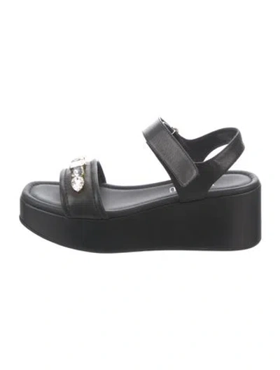 Pre-owned Loriblu Leather Sandals In Black