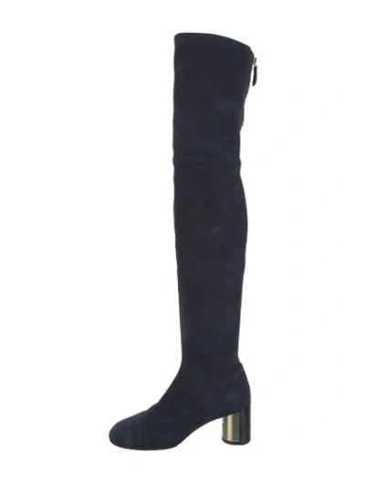 Pre-owned Loriblu Suede Boots In Blue