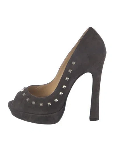 Pre-owned Loriblu Suede Pumps In Grey