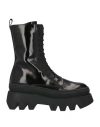 Loriblu Woman Ankle Boots Black Size 10 Leather In Black