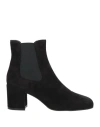Loriblu Woman Ankle Boots Black Size 11 Soft Leather In Black