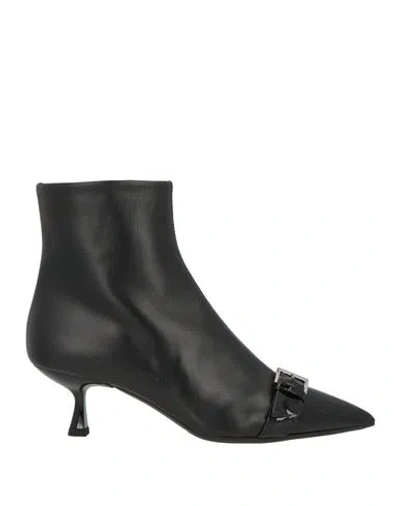 Loriblu Woman Ankle Boots Black Size 8 Calfskin