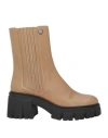 Loriblu Woman Ankle Boots Camel Size 11 Calfskin In Beige