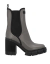Loriblu Woman Ankle Boots Grey Size 11 Calfskin In Grey