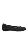 Loriblu Woman Ballet Flats Black Size 7 Textile Fibers In Black