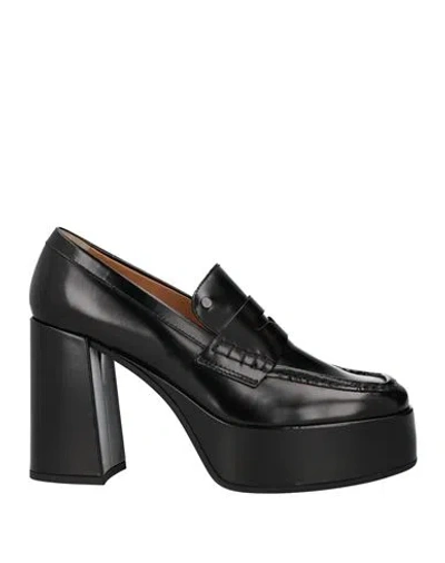 Loriblu Woman Loafers Black Size 8 Leather