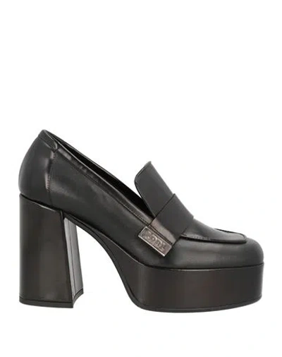 Loriblu Woman Loafers Black Size 8 Leather