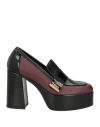 Loriblu Woman Loafers Burgundy Size 8 Leather In Red