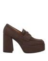 Loriblu Woman Loafers Dark Brown Size 8.5 Leather