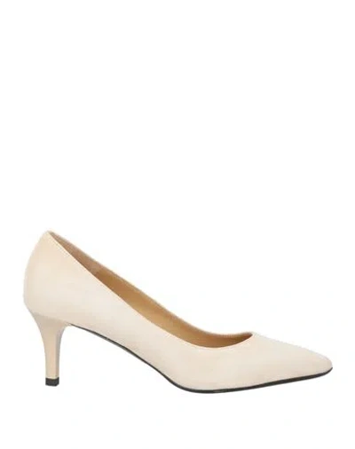 Loriblu Woman Pumps Beige Size 7 Leather In Neutral